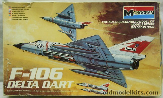 Monogram 1/48 F-106 Delta Dart, 5809 plastic model kit